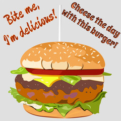 Juicy Cheeseburger with Fresh Toppings