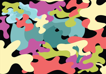 Doodle abstract background style design 1