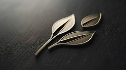 A sleek business logo featuring a unique abstract mark with sharp geometric shapes, captured in high-definition. 
