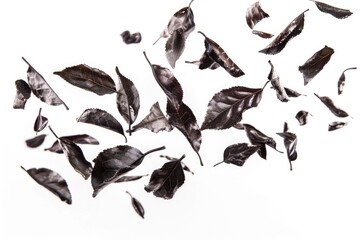 Fototapeta premium Autumn leaves in motion, flying through the air