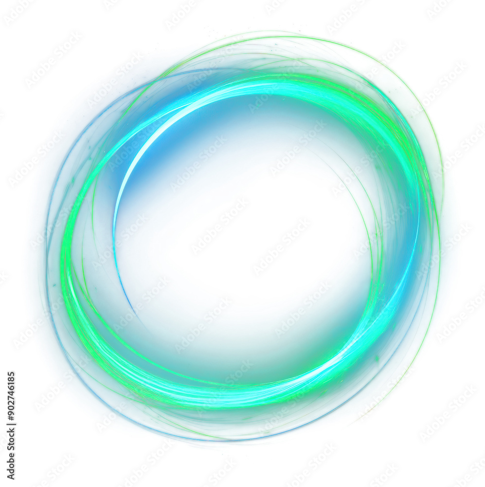 Wall mural png circle abstract shape light technology pattern.