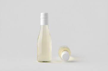 Small white wine bottle mockup. Burgundy, alsace, rhone shape.