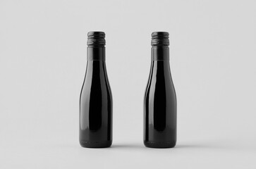 Small red wine bottle mockup. Burgundy, alsace, rhone shape.