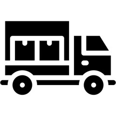 Vector Icon Truck, Cargo, Delivery Truck, Transport, Shipping, Transportation