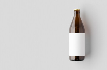Euro beer bottle mockup with a blank label and copyspace.