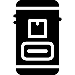 Vector Icon Smartphone, Online Shopping, Package, Order, Shipping, Online Service