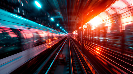 High-speed maglev trains transporting goods