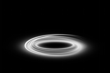 Light circle white swirl. Curve light effect of white line. Glowing white spiral. The effect of high-speed abstract lines. Rotating shiny rings.