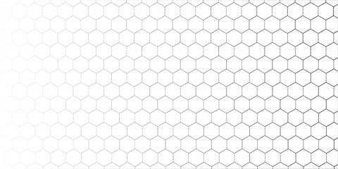 Hexagon pattern. Seamless background. Abstract honeycomb background in gray. Vector illustration, eps10.