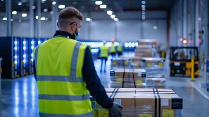 High-tech cold chain logistics with temperature sensors