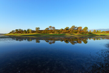 Fototapeta premium The Peri lake in the eastern plain of Corsica