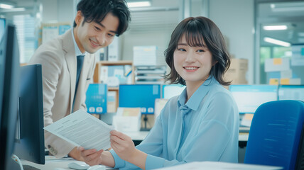 Obraz premium 日本のオフィスシーン