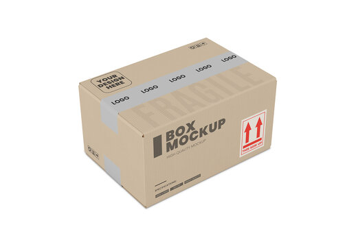 Cardboard Box Mockup 
