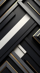 Fototapeta premium Digital black and white diagonal geometric abstract graphics poster background