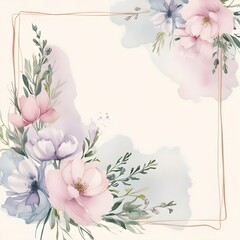 Obraz premium Elegant Floral Watercolor Background, created with generative AI technology 