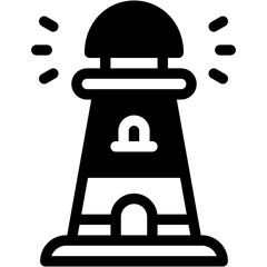 Vector Icon Lighthouse, Sea, Light, Orientation, Building, Architecture and City