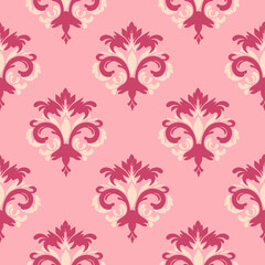 Damask Seamless Pattern floral Classical luxury- Vector Illustration background damask fold fashioned damask ornament vintage	