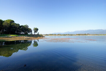 The Peri lake in the eastern plain of Corsica