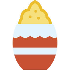 Vector Icon Dalgona, Dessert, Coffee, Drink, Sugar, Beverage