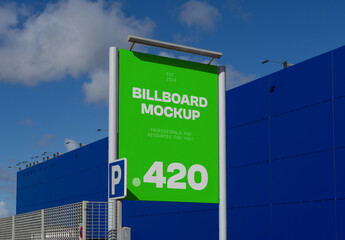 Tall Urban Billboard Mockup