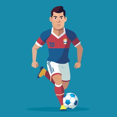 soccer football player flat vector illustration design