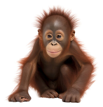 PNG Baby Orangutan orangutan wildlife mammal.