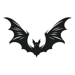 Night Bat Silhouette Vector - Perfect for Spooky Projects