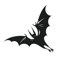 Bat Silhouette Vector Design - Iconic Flying Mammal Illustration