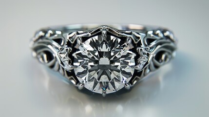 Closeup of a Diamond Ring.
