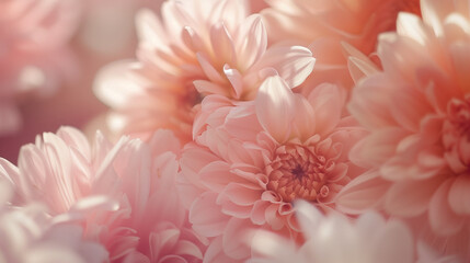 Fototapeta premium pink dahlia flower, pink chrysanthemum flower, a flower shop, florist, floral background