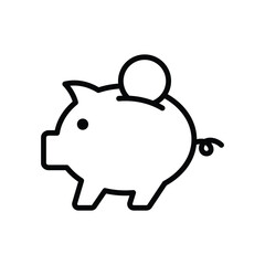piggy bank icon vector design template simple and clean