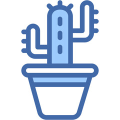 Vector Icon Cactus, Decoration, Plant, Spring, Pot