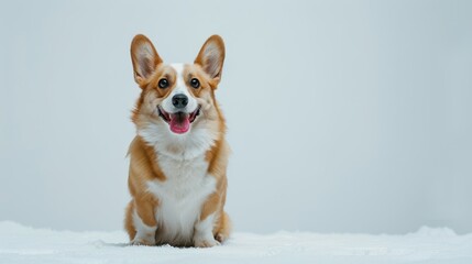 The Cute Sitting Corgi