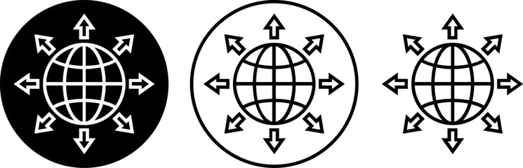 global network icon set.