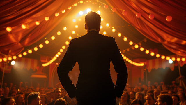 A Man in Black Under the Big Top