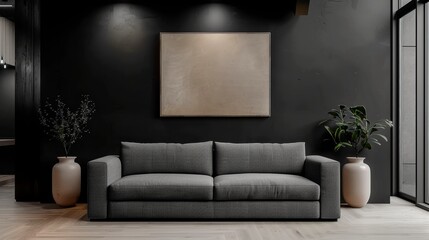 Fototapeta premium Living room with sofa minimalist home decor