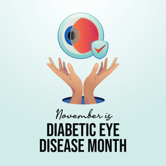 Diabetic Eye Disease Month vector design template good for celebration usage. Diabetic Eye Disease Month design. flat design. eps 10.
