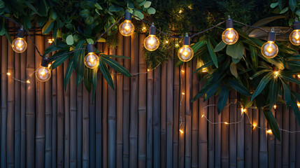 festive garlands on the fence