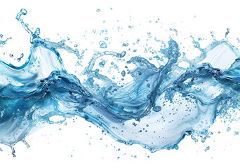 Obraz premium Blue water splash, cut out.