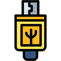 Vector Icon USB, USB Drive, Pen Drive, USB Cable, Data Storage