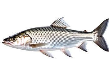grey mullet fish isolated white background high resolution high details vibrant
