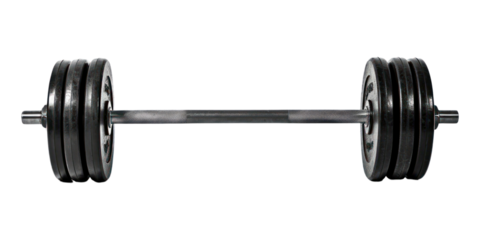 PNG Barbell sports black gym.