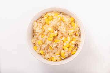 とうもろこしご飯　バター醤油