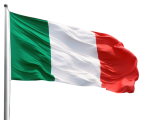 PNG Italy flag pole wind patriotism.