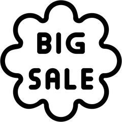 Vector Icon Big Sale, Promo, Offer, Sale, Commerce