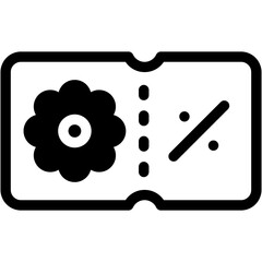Vector Icon Coupon, Commerce And Shopping, Promo, Offer, Season