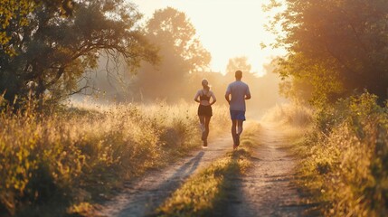 couple going for a morning run together, demonstrating the importance of partner support