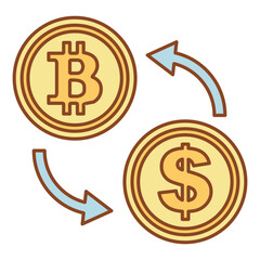 Bitcoin Icon Vector  Art