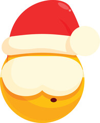 Golden christmas bell wearing a santa claus hat, bringing festive cheer and holiday spirit