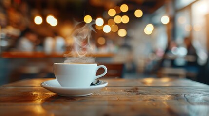 The steamy coffee cup